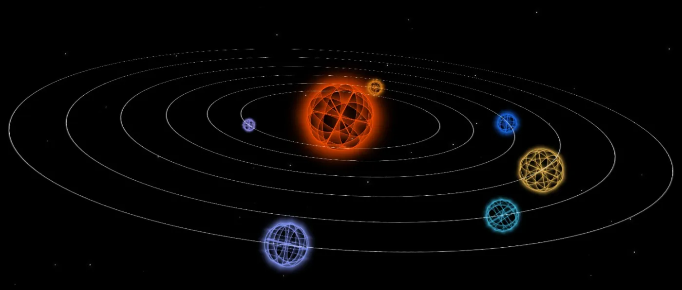 CSS3 3D 行星运转动画，太阳系动画