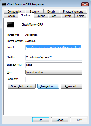 Windows 7 ShorCut ChangeICon Monitor CPU and Memory Usage with Just One Click in Windows 7 [How To]