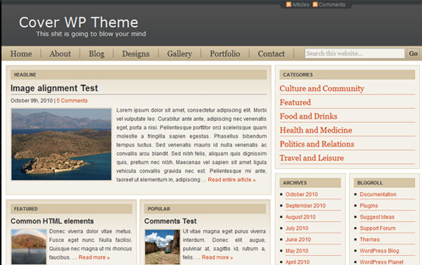 Cover WP Theme