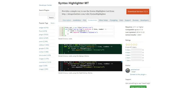 syntax highlighter mt