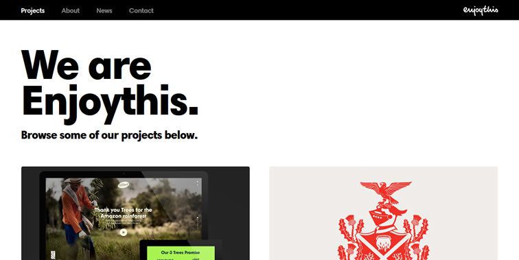 Enjoythis homepage clean modern responsive web inspiration