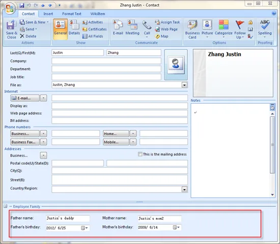 01 Contact Panel with Form Region