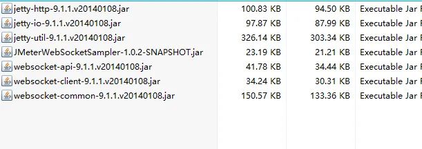 WebSocket Sampler jars