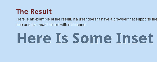 Inset Text With CSS3