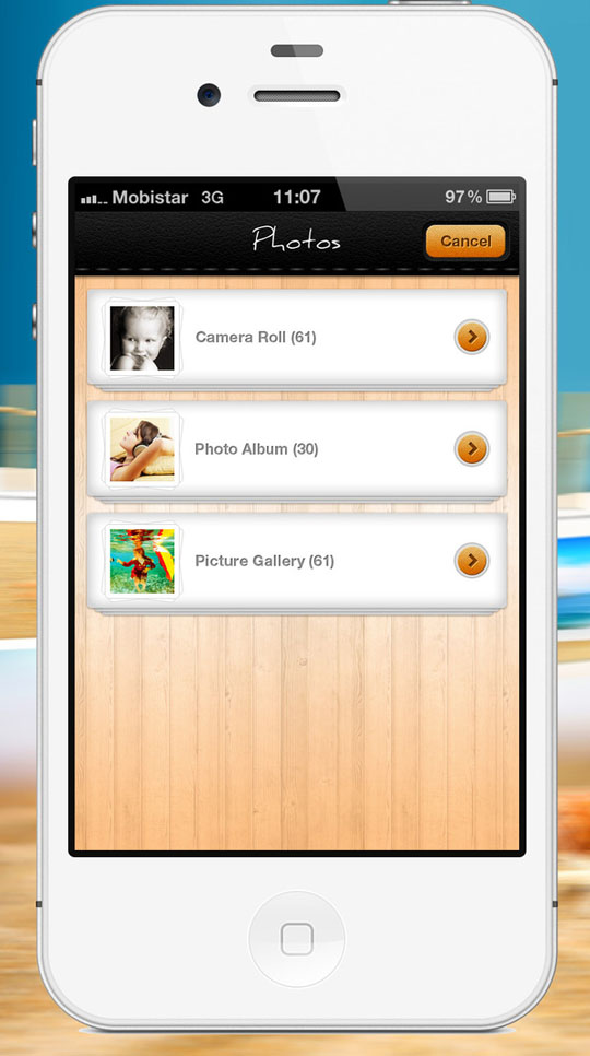 iphone app user interface