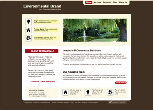 environment 60 High Quality Free Web Templates and Layouts