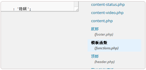 将代码放入Wordpress的function.php文件中