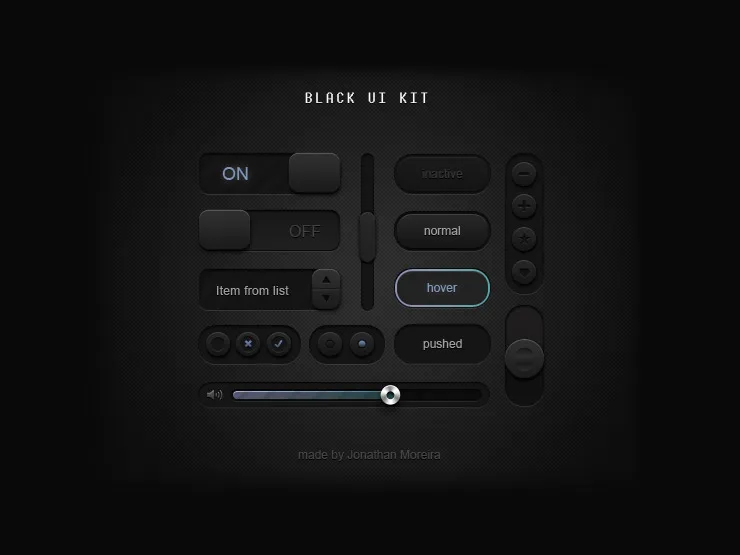 Black UI Kit by Jonathan Moreira