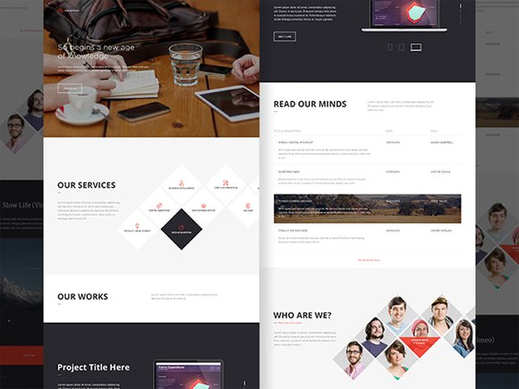 20 Free High Quality Website Template PSDs to Download