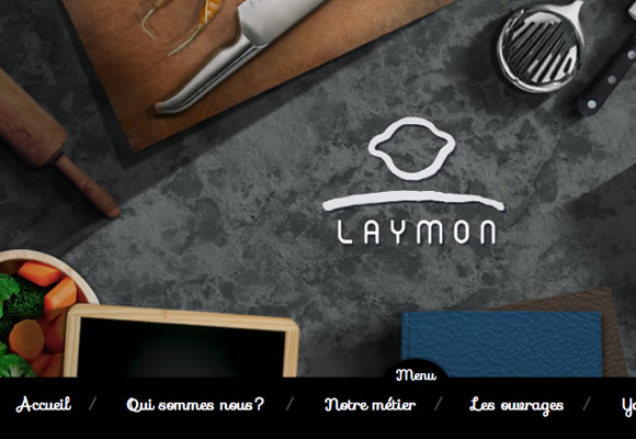 laymon cooking website parallax scrolling design interface