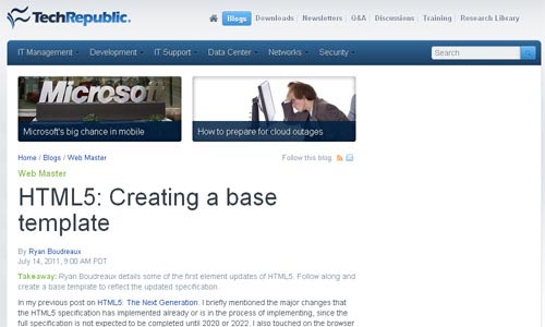 HTML5-- Creating A Base Template