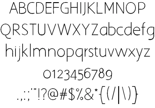free thin fonts