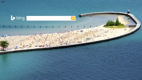 美国芝加哥密歇根湖畔的北方大道海滩