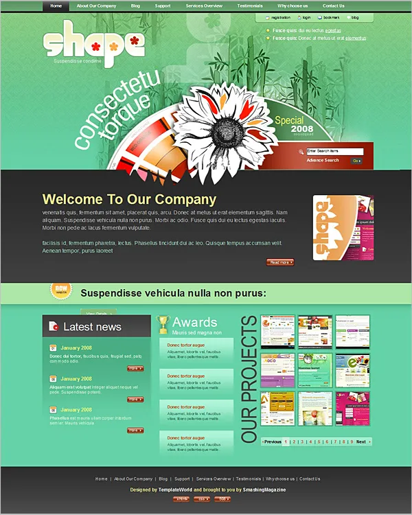 High-Quality Free PSD Website Templates to Download