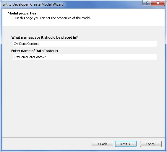 Specifying model properties