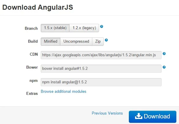 AngularJS Download