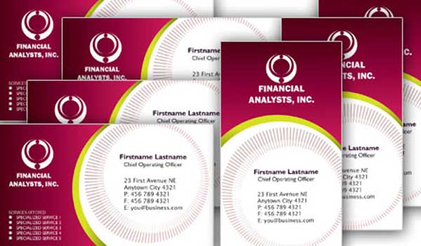 Business Card Templates for Financial Businesses