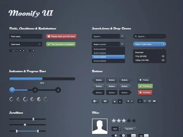 Moonify Ui by Joachim Löfstedt