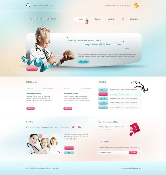 doctors webpage template