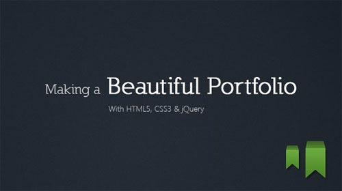 Making A Beautiful HTML5 Portfolio