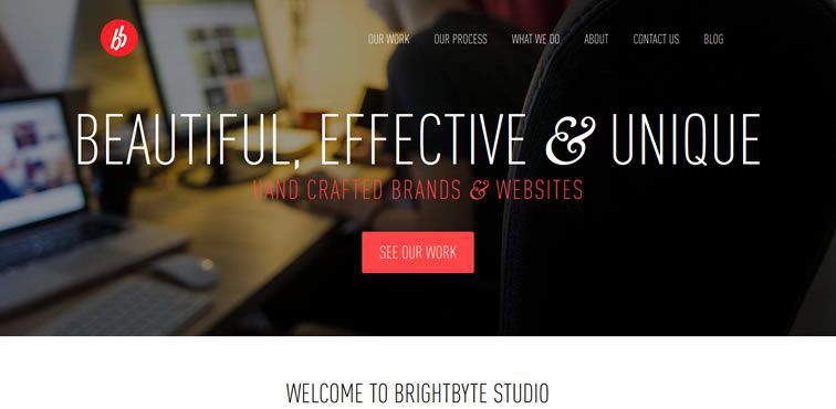 BrightByte homepage clean modern responsive web inspiration
